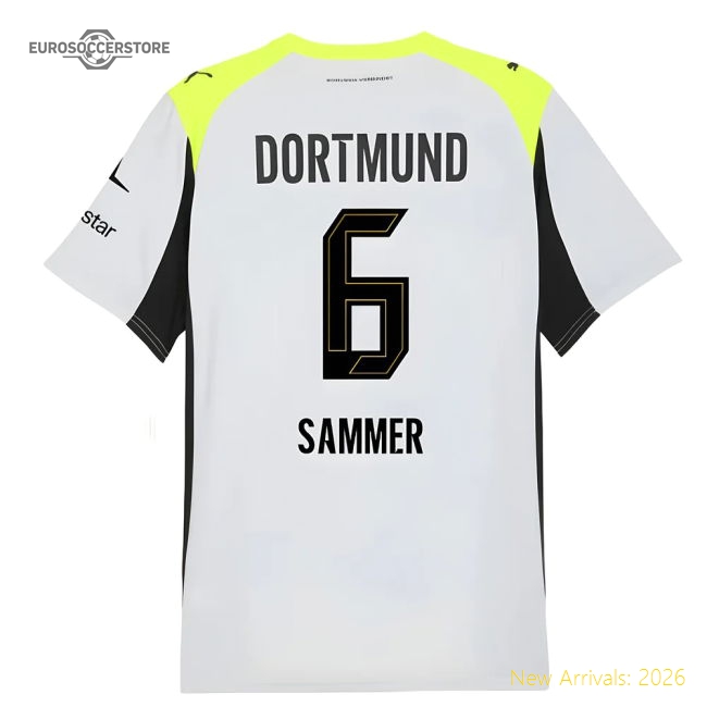 2025-2026 Borussia Dortmund Away Shirt (Sammer 6)-Football Shirts Shop