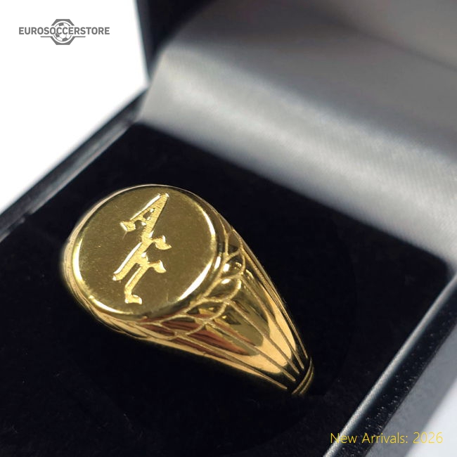 Arsenal FC 18ct Gold Plated on Silver Signet Ring - V-Football Shirts Shop