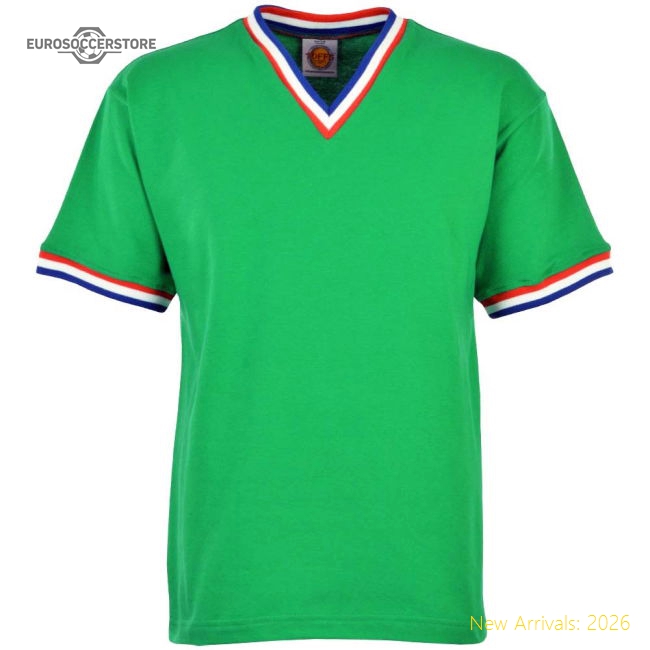 St Etienne Short Sleeve Retro Football Shirt-Football Shirts Shop