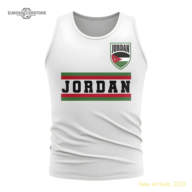 Jordan Core Football Country Sleeveless Tee (White)-Football Shirts Shop