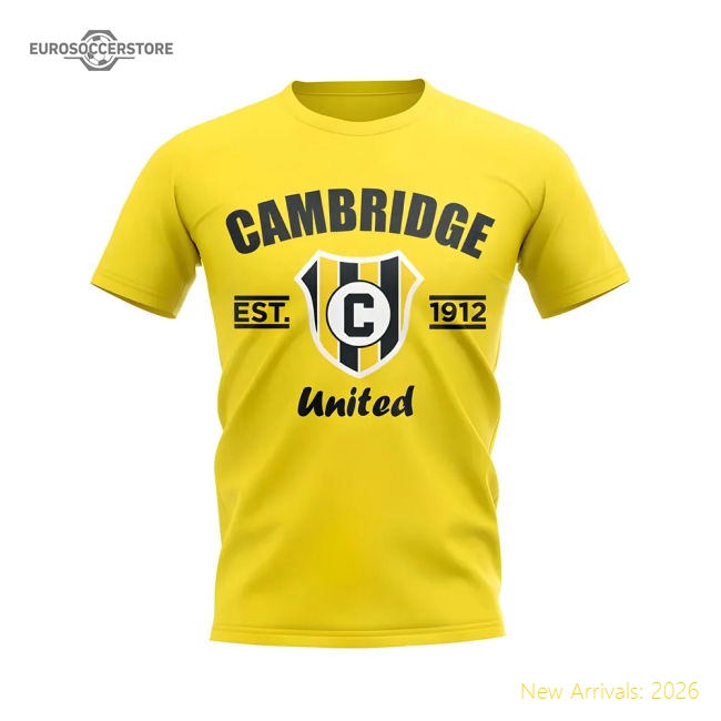 Cambridge Established Football T-Shirt (Yellow)-Football Shirts Shop