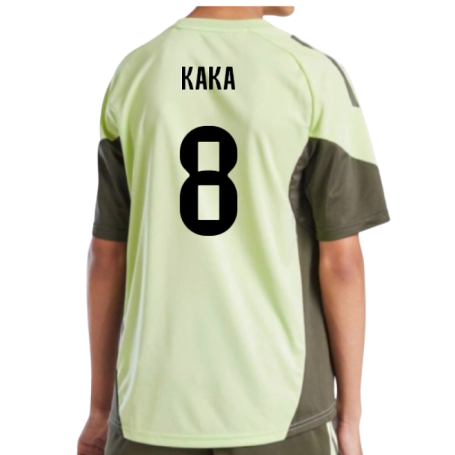 2025-2026 Real Madrid Training Jersey (Almost Lime) - Kids (Kaka 8)-Football Shirts Shop