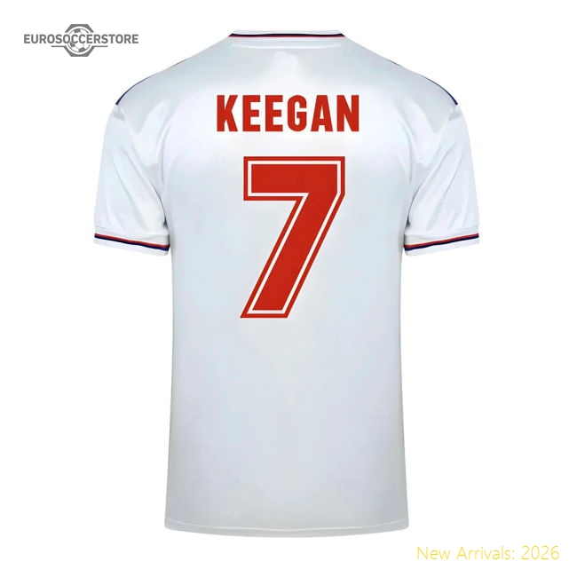 Score Draw England World Cup 1982 Home Shirt (Keegan 7)-Football Shirts Shop