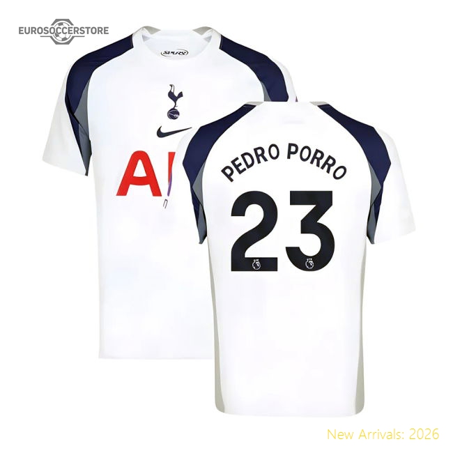 2025-2026 Tottenham Hotspur Home Shirt (Pedro Porro 23)-Football Shirts Shop