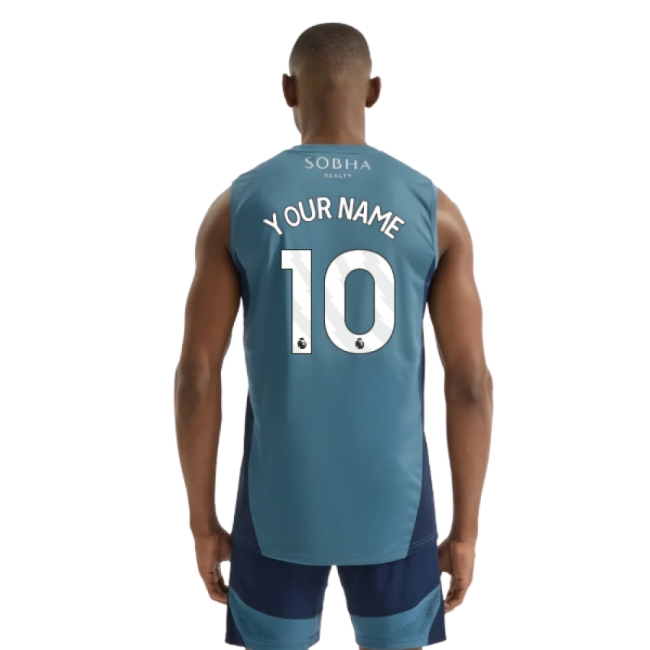 2025-2026 Arsenal Sleeveless Jersey (Blanch Blue) (Your Name)-Football Shirts Shop