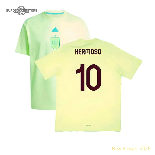 2024-2025 Spain Travel Tee (Yellow) (Hermoso 10)-Football Shirts Shop