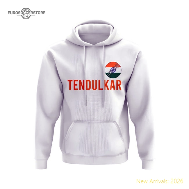 Sachin Tendulkar India Name Hoody (White)-Football Shirts Shop