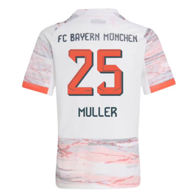 2025-2026 Bayern Munich Away Shirt (Kids) (Muller 25)-Football Shirts Shop