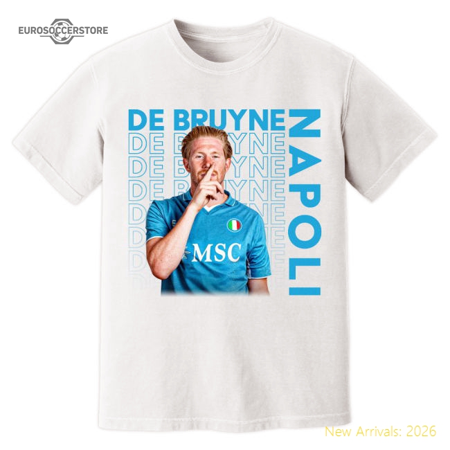Kevin De Bruyne Napoli T-Shirt (White)-Football Shirts Shop