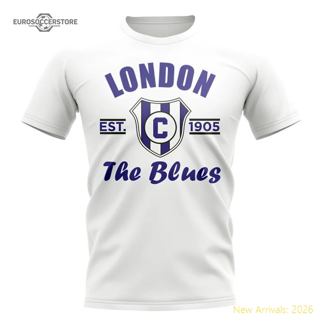 Chelsea Established Football T-Shirt (White)-Football Shirts Shop
