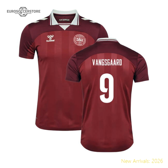 2025-2026 Denmark Womens Team Home Shirt (Ladies) (Vangsgaard 9)-Football Shirts Shop