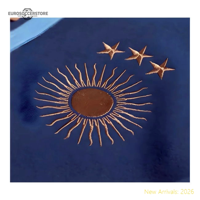 Argentina Retro Football Hoodie El Sol (Navy)-Football Shirts Shop