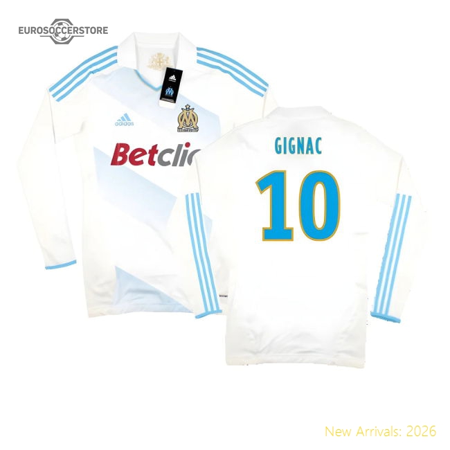 Marseille 2011-12 Player Spec Long Sleeve Home Shirt ((Excellent) L) (Gignac 10)-Football Shirts Shop