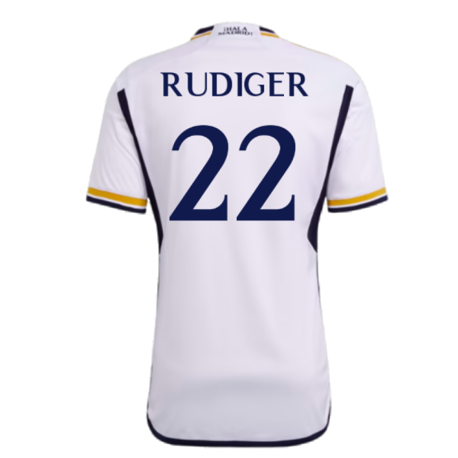 2023-2024 Real Madrid Home Shirt (Rudiger 22)-Football Shirts Shop