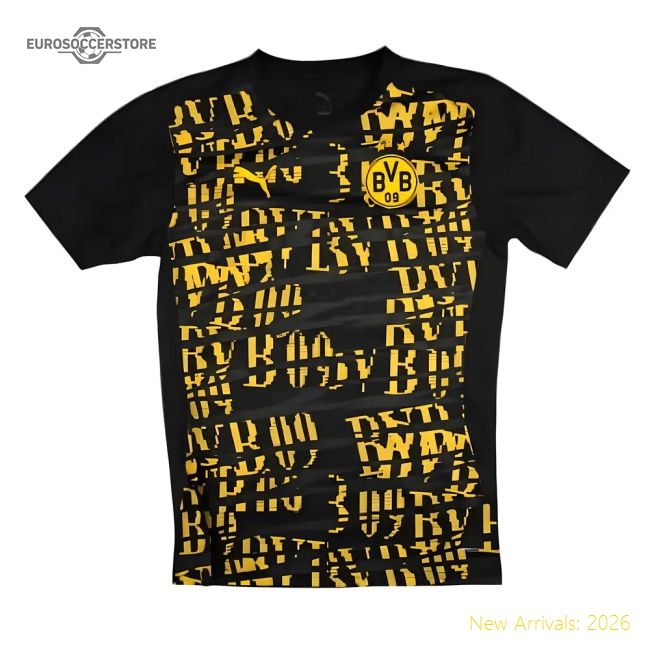 2024-2025 Borussia Dortmund Prematch SS Jersey (Black)-Football Shirts Shop