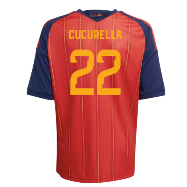 2026-2027 Spain Home Shirt (Kids) (Cucurella 22)-Football Shirts Shop