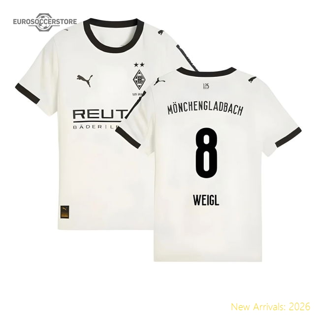 2025-2026 Borussia MGB Home Shirt (Kids) (Weigl 8)-Football Shirts Shop