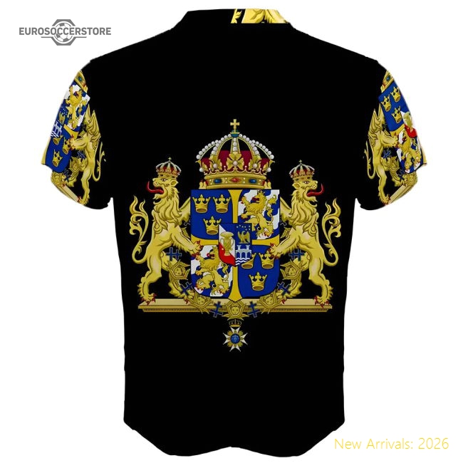 Sweden Coat of Arms Sublimated Sports Jersey-Football Shirts Shop