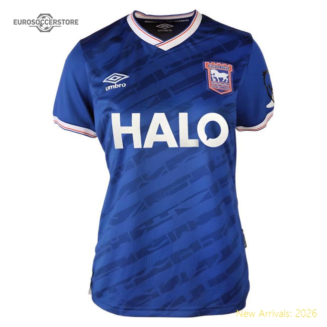 2025-2026 Ipswich Town Home Shirt (Womens)-Football Shirts Shop