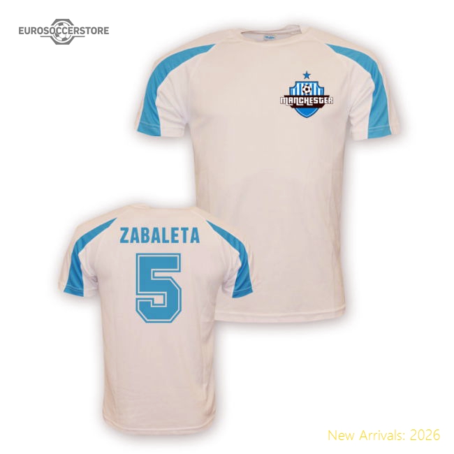 Pablo Zabaleta Man City Sports Training Jersey (white) - Kids-Football Shirts Shop