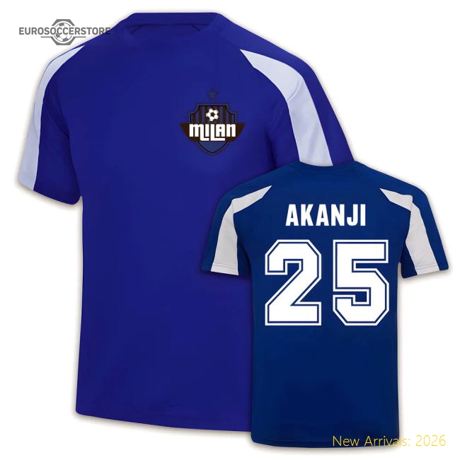 Akanji Inter Milan Sports Training Jersey (Blue)-Football Shirts Shop
