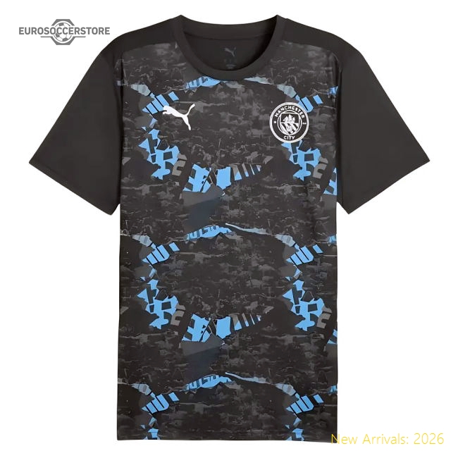 2024-2025 Man City Prematch SS Jersey (Strong Gray)-Football Shirts Shop