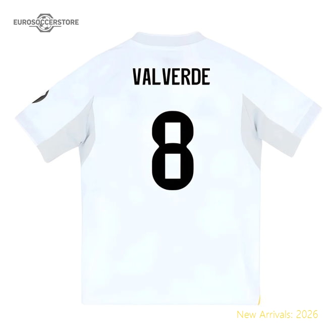 2025-2026 Real Madrid Home Youth Kit (Valverde 8)-Football Shirts Shop