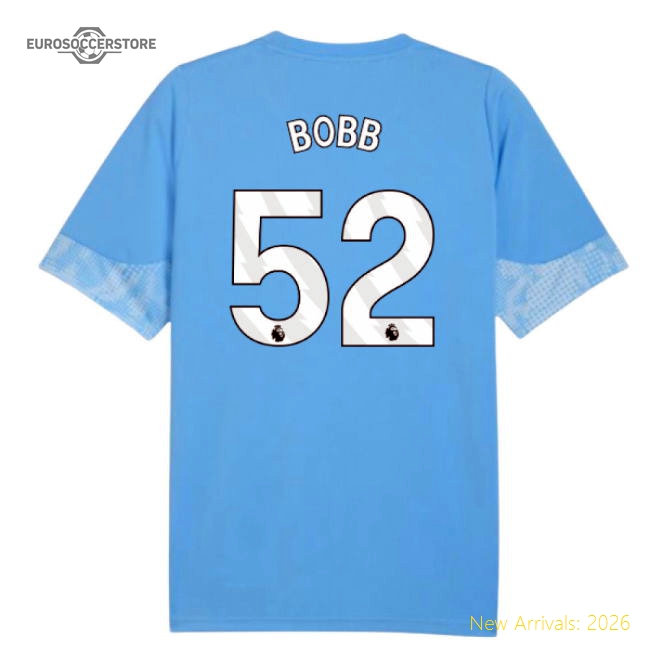 2025-2026 Man City Training Jersey (Light Blue) (Bobb 52)-Football Shirts Shop