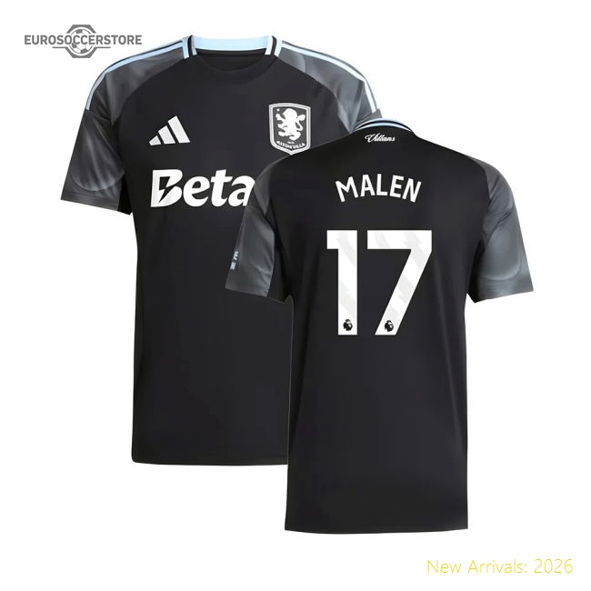 2025-2026 Aston Villa Away Shirt (Malen 17)-Football Shirts Shop