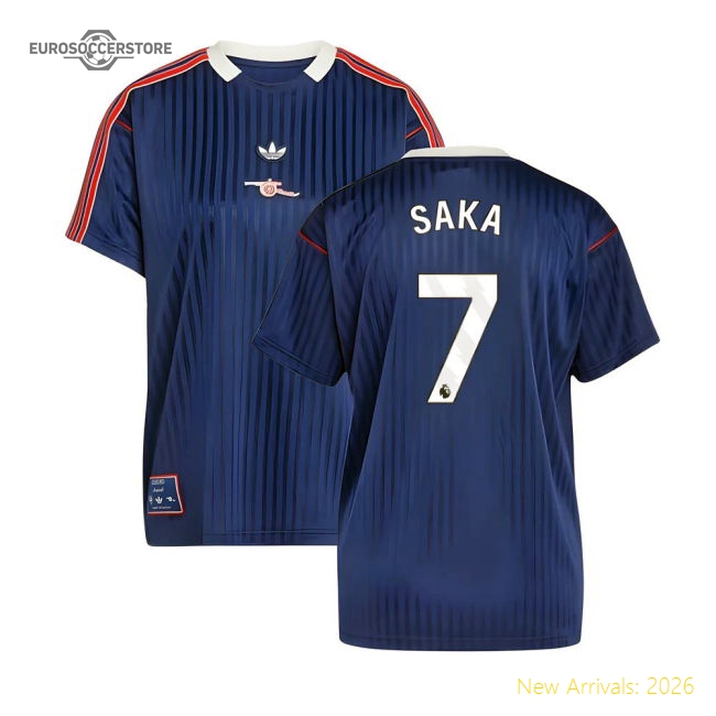Arsenal Terrace Icons Shirt (Navy) (Saka 7)-Football Shirts Shop