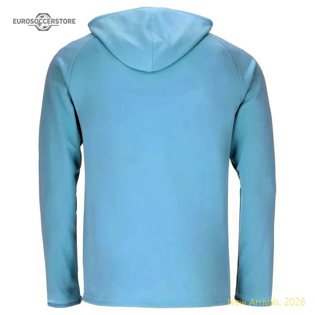 2025-2026 Lazio Hooded Walk Out Jacket (Azure Blue)-Football Shirts Shop