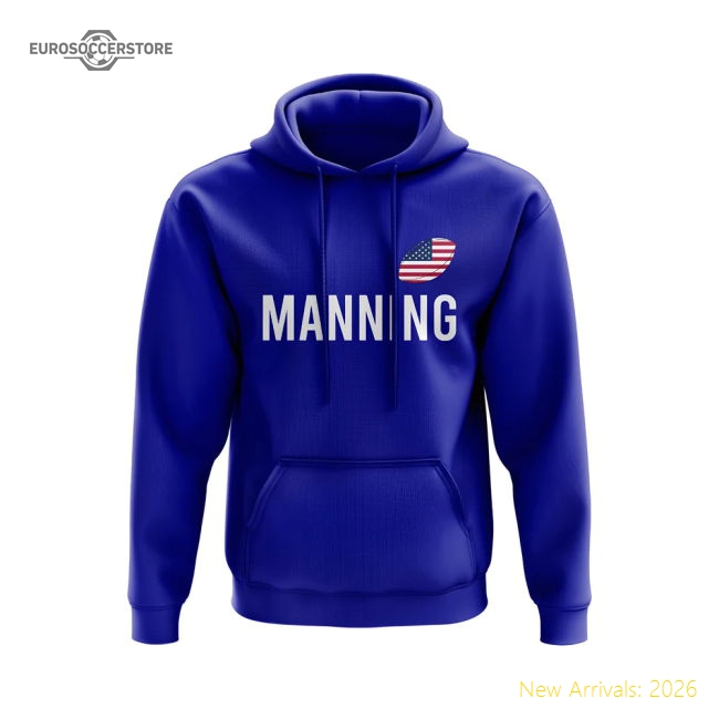 Peyton Manning USA Name Hoody (Royal Blue)-Football Shirts Shop