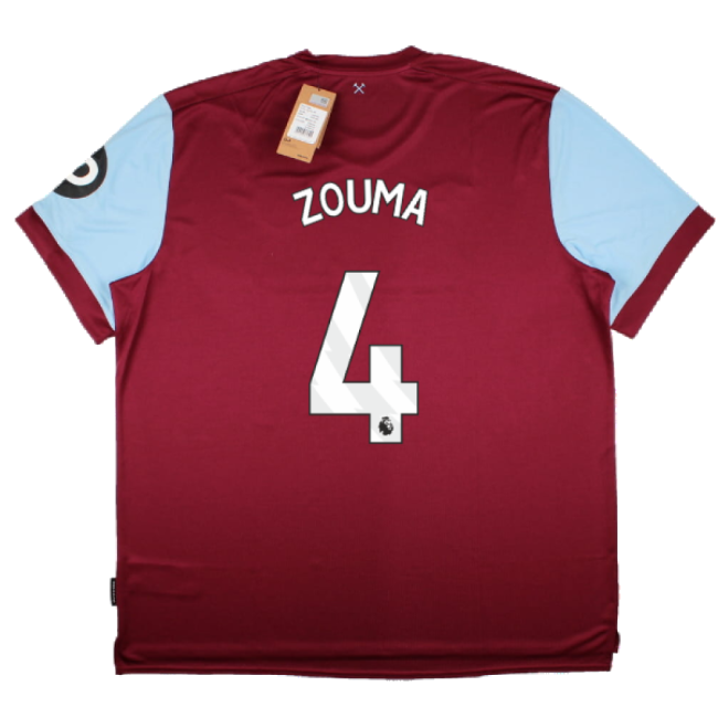 2023-2024 West Ham United Home Shirt (ZOUMA 4)-Football Shirts Shop