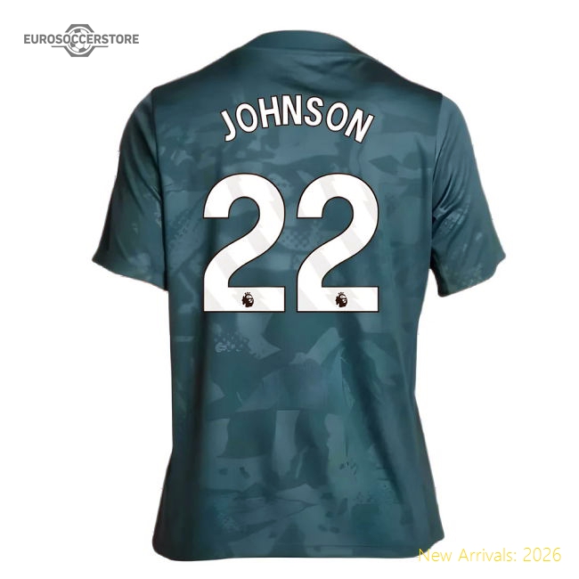 2024-2025 Tottenham Third Pre-Match Shirt (Kids) (Johnson 22)-Football Shirts Shop