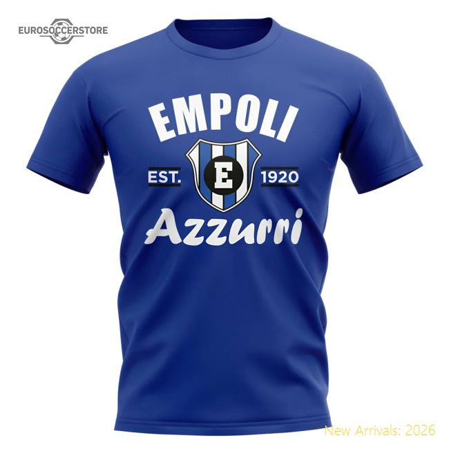Empoli Established Football T-Shirt (Blue)-Football Shirts Shop