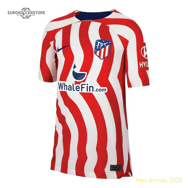 2022-2023 Atletico Madrid Home Shirt (Kids) (GRIEZMANN 8)-Football Shirts Shop