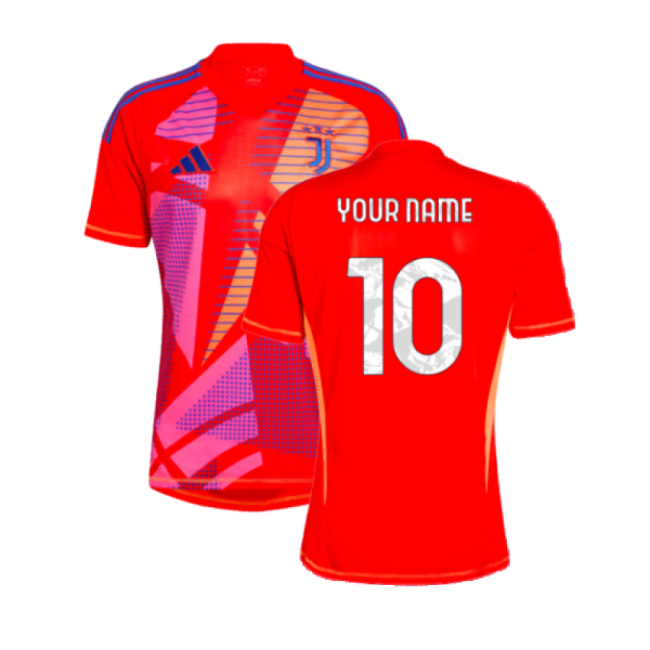 2024-2025 Juventus Home Goalkeeper Shirt (Red) (Your Name)-Football Shirts Shop