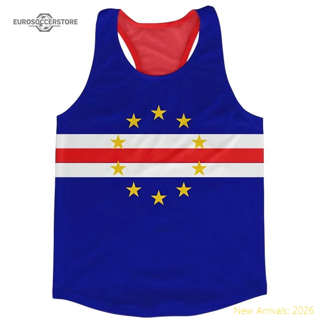 Cape Verde Flag Running Vest-Football Shirts Shop