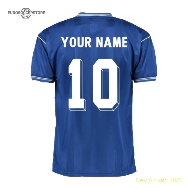 Score Draw Everton 1986 Home Shirt (Your Name)-Football Shirts Shop