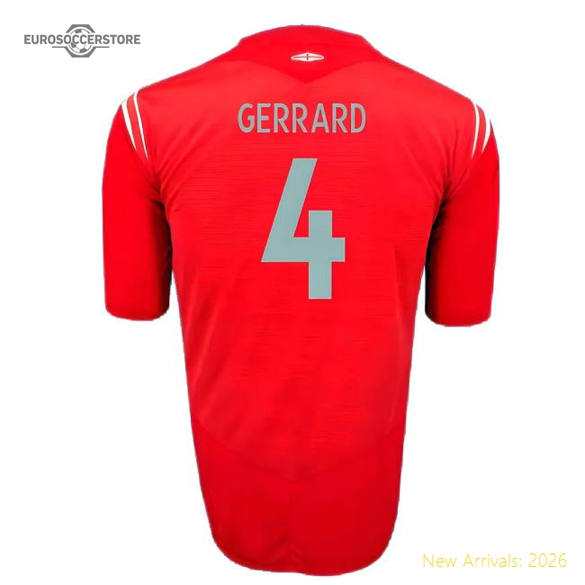 England 2004-06 Away Shirt (2XL) (Excellent) (Gerrard 4)-Football Shirts Shop