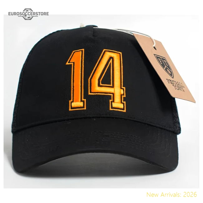 Holland 14 Tribute Pythagoras Trucker Cap (Black)-Football Shirts Shop