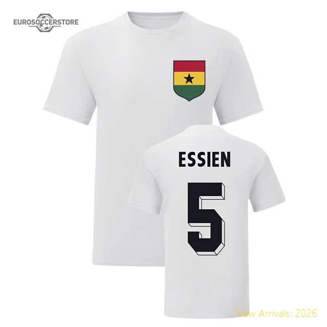 Michael Essien Ghana National Hero Tee (White)-Football Shirts Shop