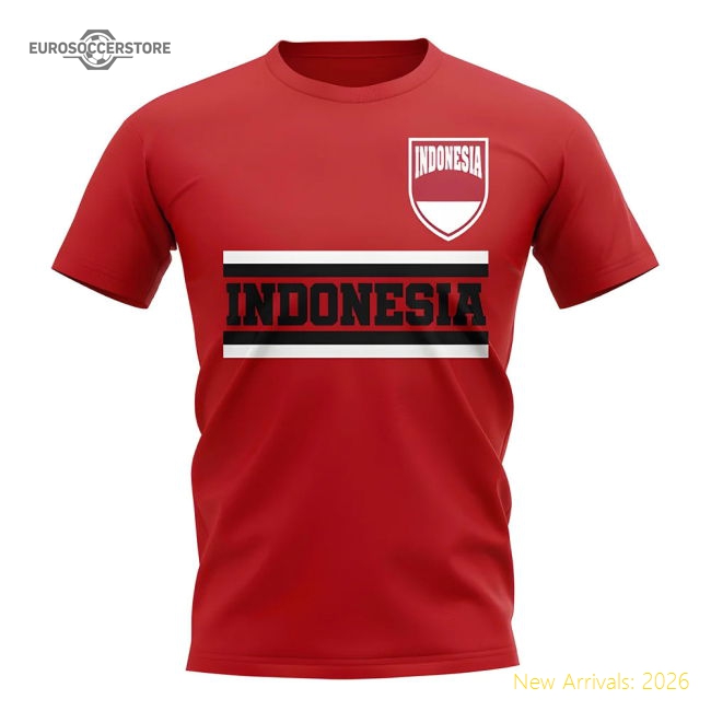 Indonesia Core Football Country T-Shirt (Red)-Football Shirts Shop