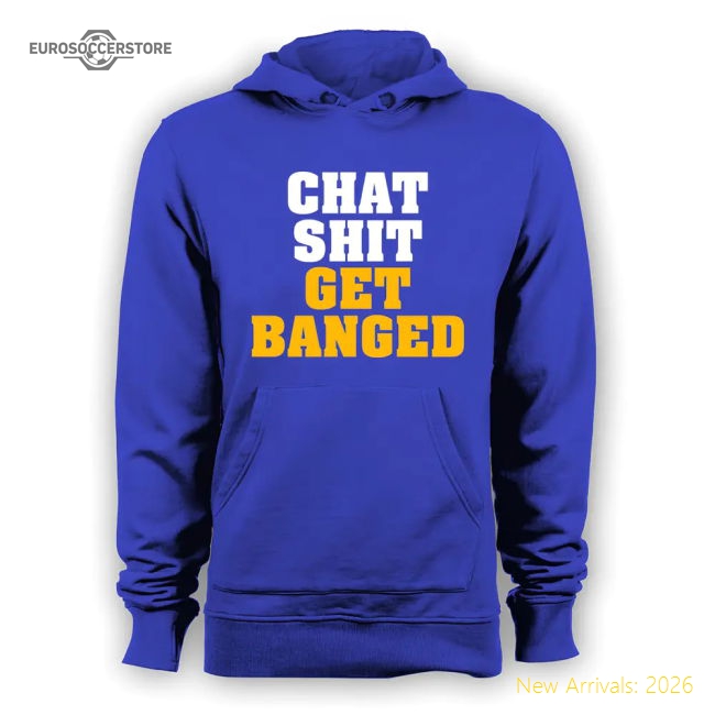 Leicester City Jamie Vardy Chat Get Banged Hoody (Blue)-Football Shirts Shop