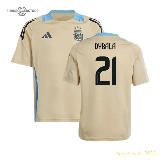 2024-2025 Argentina Training Jersey (Hazy Beige) - Kids (DYBALA 21)-Football Shirts Shop