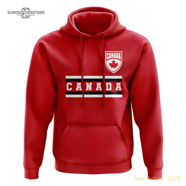 Canada Core Football Country Hoody (Red)-Football Shirts Shop