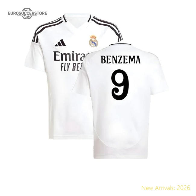 2024-2025 Real Madrid Home Shirt (Kids) (Benzema 9)-Football Shirts Shop