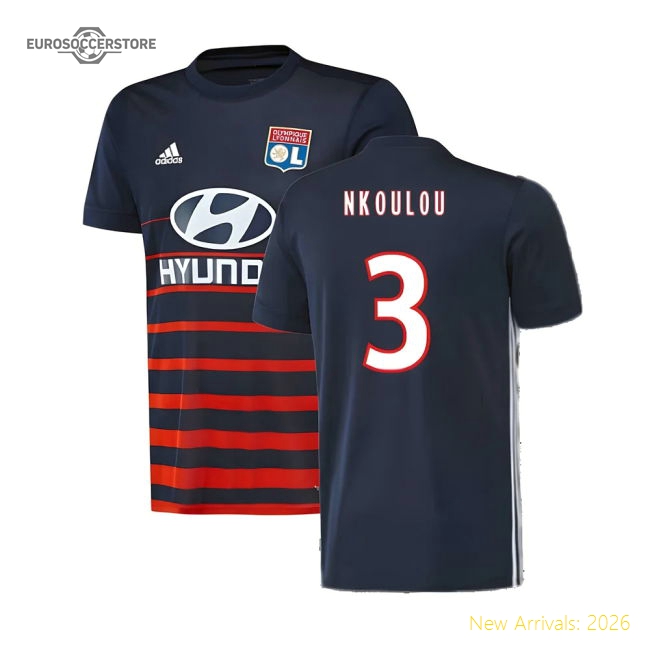 Lyon 2017-18 Away Shirt ((Excellent) L) (Nkoulou 3)-Football Shirts Shop