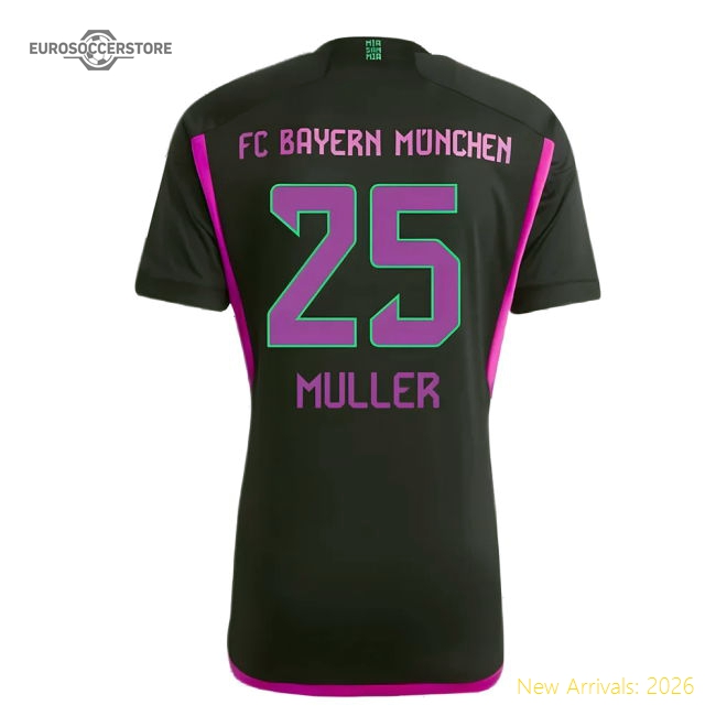 2023-2024 Bayern Munich Away Shirt (Muller 25)-Football Shirts Shop