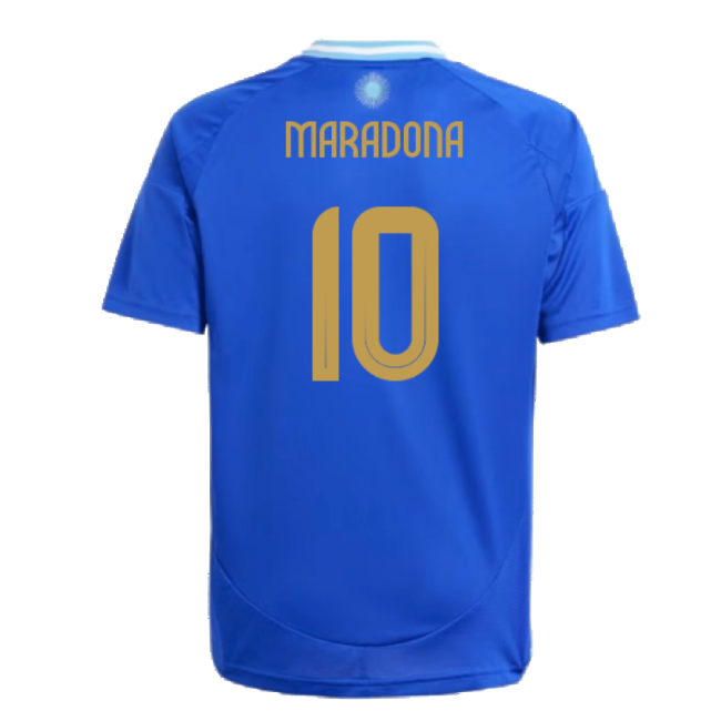 2024-2025 Argentina Away Shirt (Kids) (MARADONA 10)-Football Shirts Shop